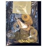 30 Brass Amusement Tokens