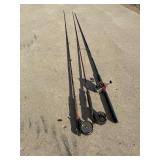 3 Salmon Fishing Rods 102, 94'.