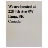 Pick up at 228 4th Ave, SW Ituna, SK, Canada