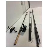 3 Fishing Rids. Zebco and Cimarron reels