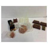 6mm bullets & ?? Bullets. 8mm brass casings.