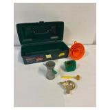 Powder trickler. Funnels. In a tackle box
