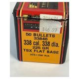 Barnes 338  Cal.  50? Bullets. Opened but full