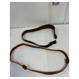 Leather rifle sling and belt