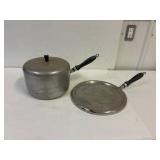 Wearever 9' pot and 10' griddle.