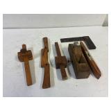 Antique wood working tools.