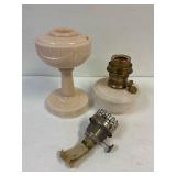 Aladdin lamp bases and burners. Assorted