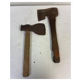 2 hatchets.