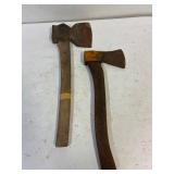 2 hatchets.