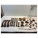 Door pulls and chain pieces.