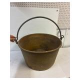 Brass Caldron. Hand forged. 12' deep. 20' across