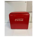 Vintage metal Coca-Cola cooler  16' x 13' x 16' H