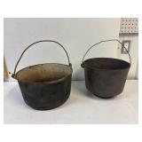 Cast Iron pots. 12 and 11' no lids