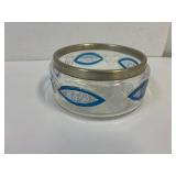 Miid century 8' glass serving bowl.