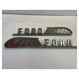 1967 Ford  side hood emblems.