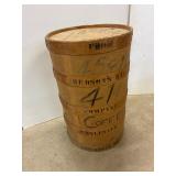 Hudson's Bay Co wood coffee barrel. 33' tall