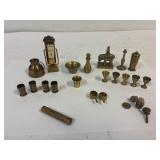 Brass trench art and trinkets.