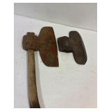 Offset broad ax heads. 13 and 11' blades