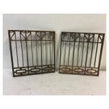 2 Steel 12 x 13 grate. Possibly from a bank.