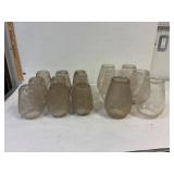 15 glass lantern globes. 2 sizes.