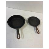 Cast iron fry pans no's 5 and 3