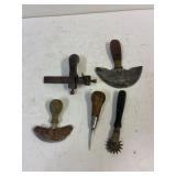 Antique leather working tools