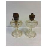 Aladdin Washington Drape oil lamps. No chimneys
