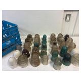 35 insulators assorted