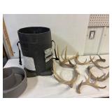 Deer sheds in a heavy plastic case
