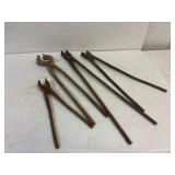 4 sets of blacksmith tongs