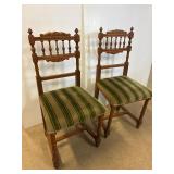 2 antique wood chairs. Solid.