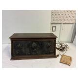 Day-Fan Radio. Wood cabinet. 22 x 10 x 10.5' high