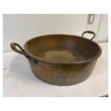 Antique Brass? preserving pan. 6' deep 18' across