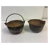 6 Galt Malleable iron co cast iron pots