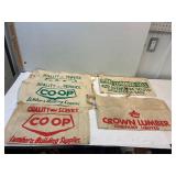 Retro cloth carpenter aprons.