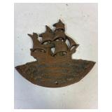 Cast iron ship. 12 x 10.5' high.