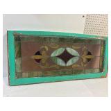 Lead. Stained Glass window. 42 x 19 1/4'