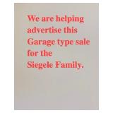 Large Estate GARAGE type sale for Herb Siegele