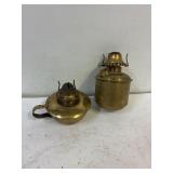2 brass lamp bases.