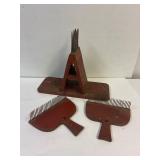 Primitive Wool carders.
