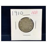 1910 Canadian Silver 25 Cent Piece