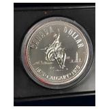 1975 Calgary Stampede Uncirculated Silver $1 Coin