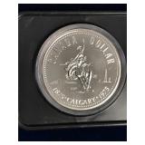 1975 Calgary Stampede Uncirculated Silver $1 Coin
