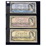 1954 Can $5, $10 and $20 Bank Notes