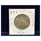 1967 Canadian Silver 50 Cent Piece