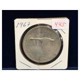 1967 Canadian Silver 50 Cent Piece