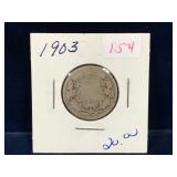 1903 Canadian Silver 25 Cent Piece