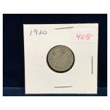 1920 Canadian Silver 10 Cent Piece
