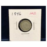 1946 Canadian Silver Ten Cent Piece