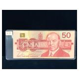 1988 Canadian Snowy Owl $50 Bank Note